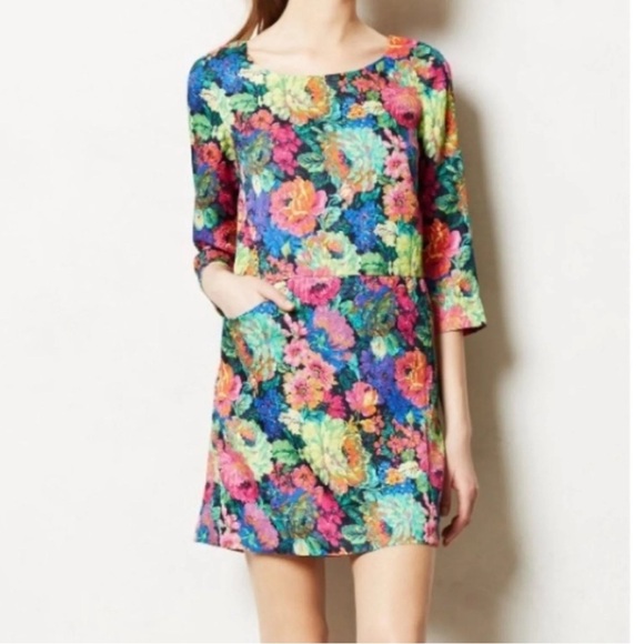 ANTHROPOLOGY HD in Paris Colorful Abstract Dress - Picture 12 of 13